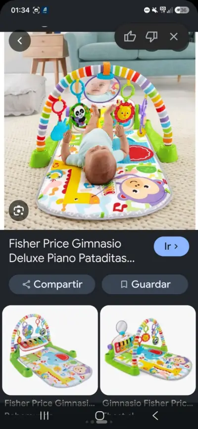 Gimnasio Fisher Price bebé con piano musical - miniatura 5