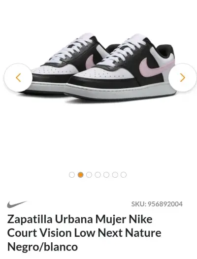 Zapatillas Nike Court Vision Low Mujer Negro y Blanco - miniatura 3