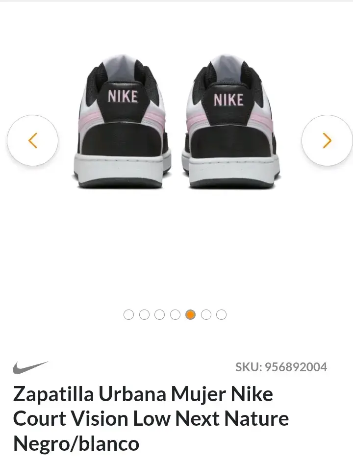 Zapatillas Nike Court Vision Low Mujer Negro y Blanco - 4