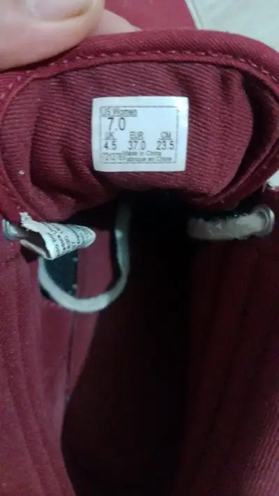 Zapatillas Vans rojas de caña alta - miniatura 3