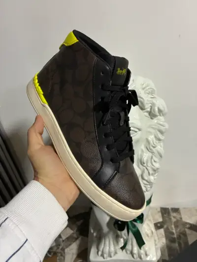 Zapatillas altas Coach marrón y amarillo - miniatura 1