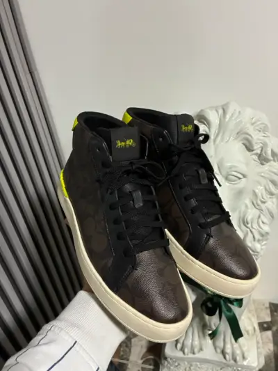 Zapatillas altas Coach marrón y amarillo - miniatura 6