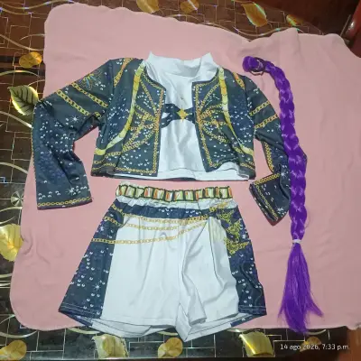 Disfraz de Rumi con trenza morada - miniatura 1
