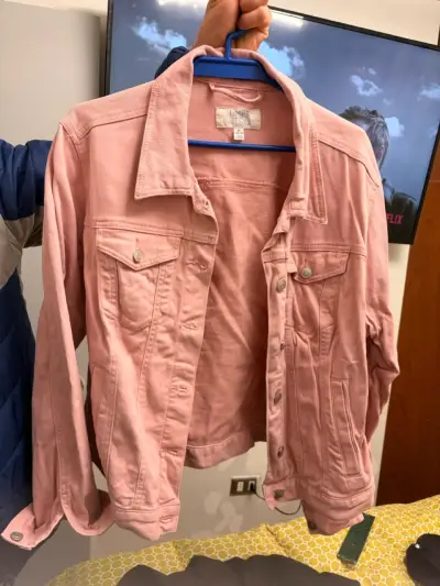 Chaqueta de mezclilla rosa Time and Tru para mujer - miniatura 1
