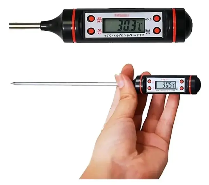 Termómetro digital de cocina con pila