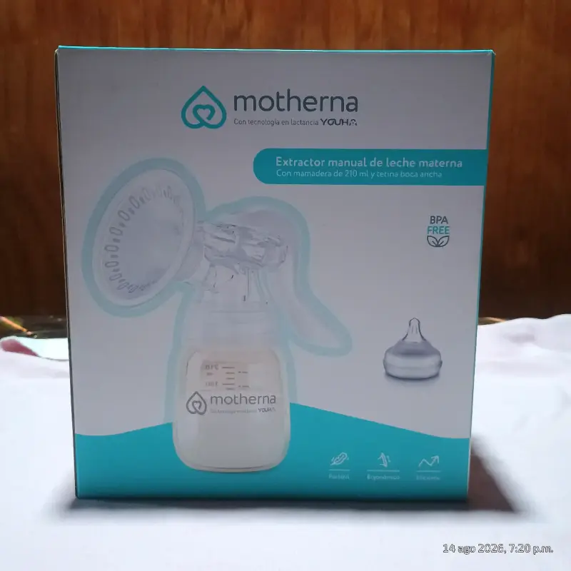 Extractor de leche manual Motherna con mamadera - 1