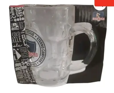 Vaso de vidrio Colo-Colo con diseño grabado - miniatura 1