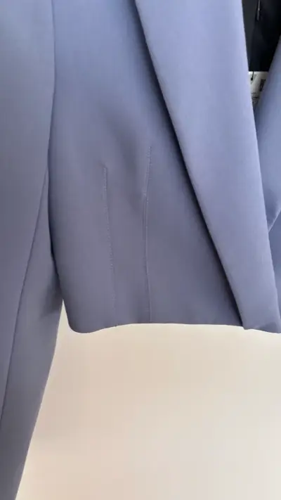 Blazer cropped azul pizarra Zara para mujer nuevo - miniatura 3