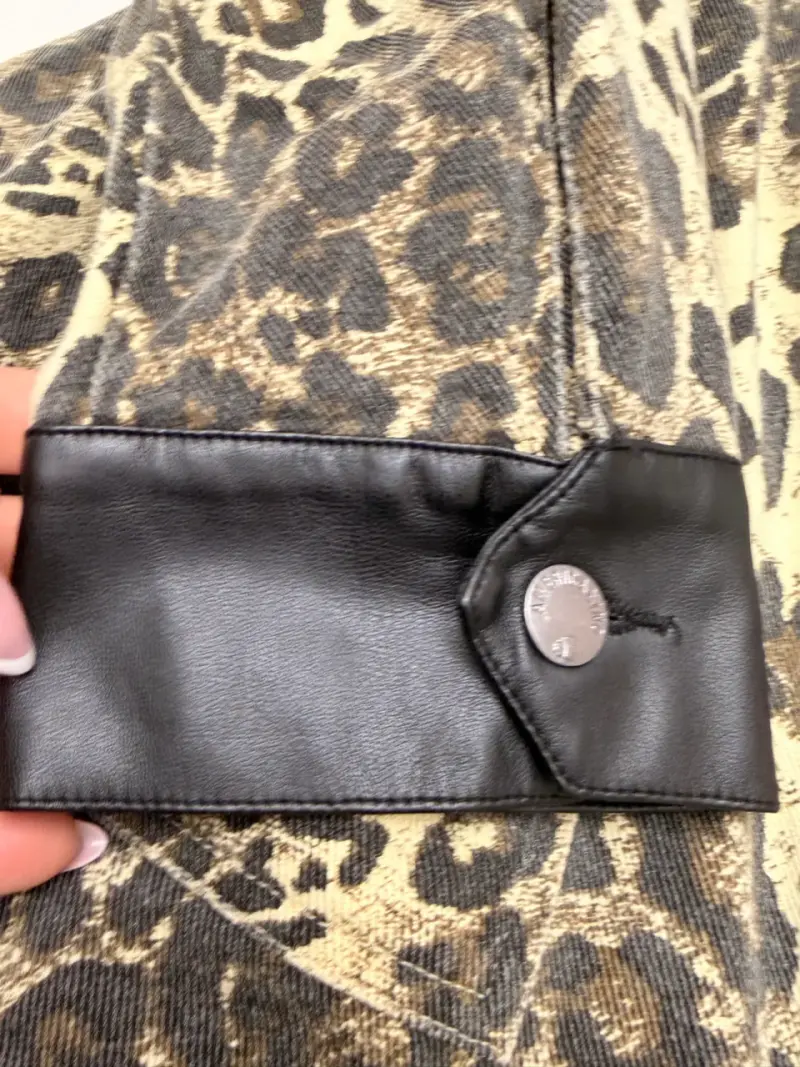 Chaqueta animal print con detalles de cuero Americano - 6