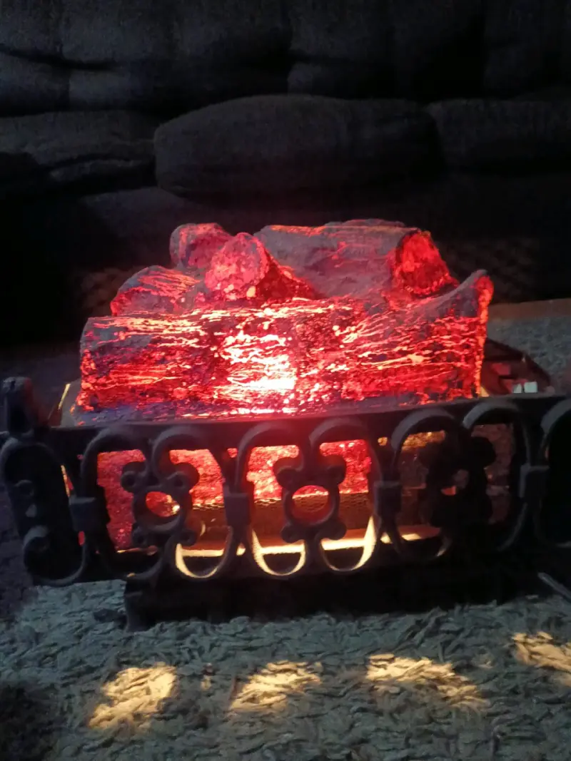 Chimenea eléctrica decorativa con efecto de leña - 3