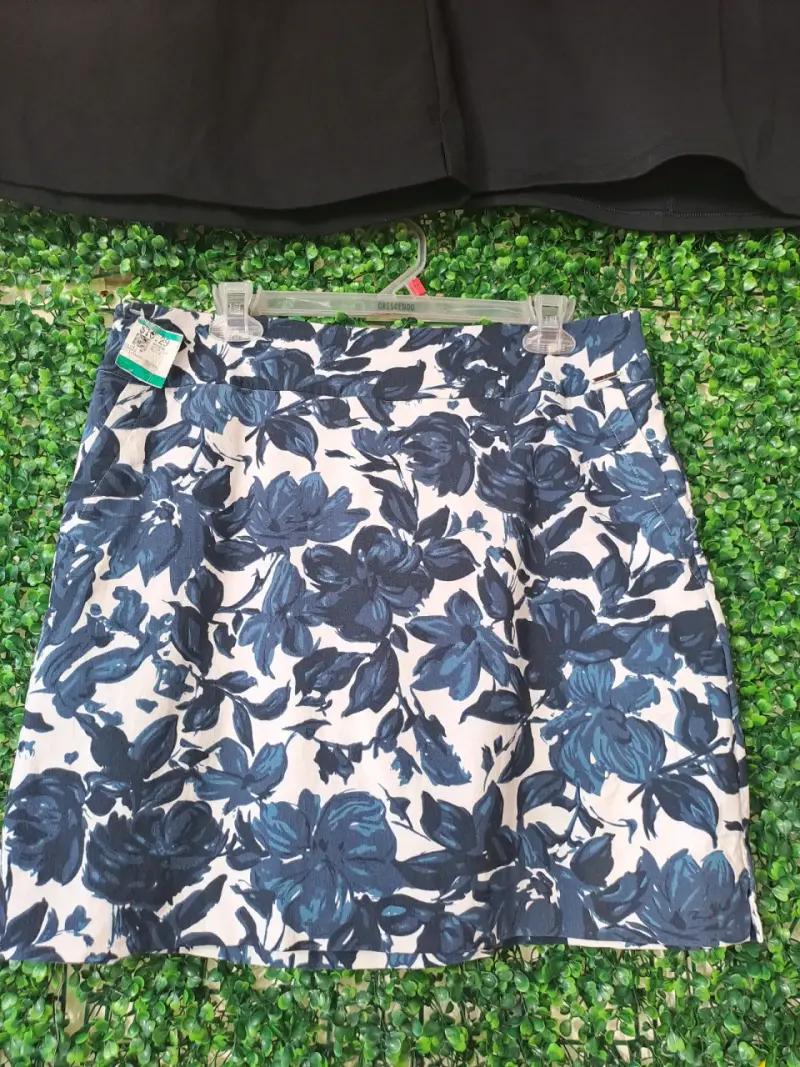 Falda shorts con estampado floral azul - 7