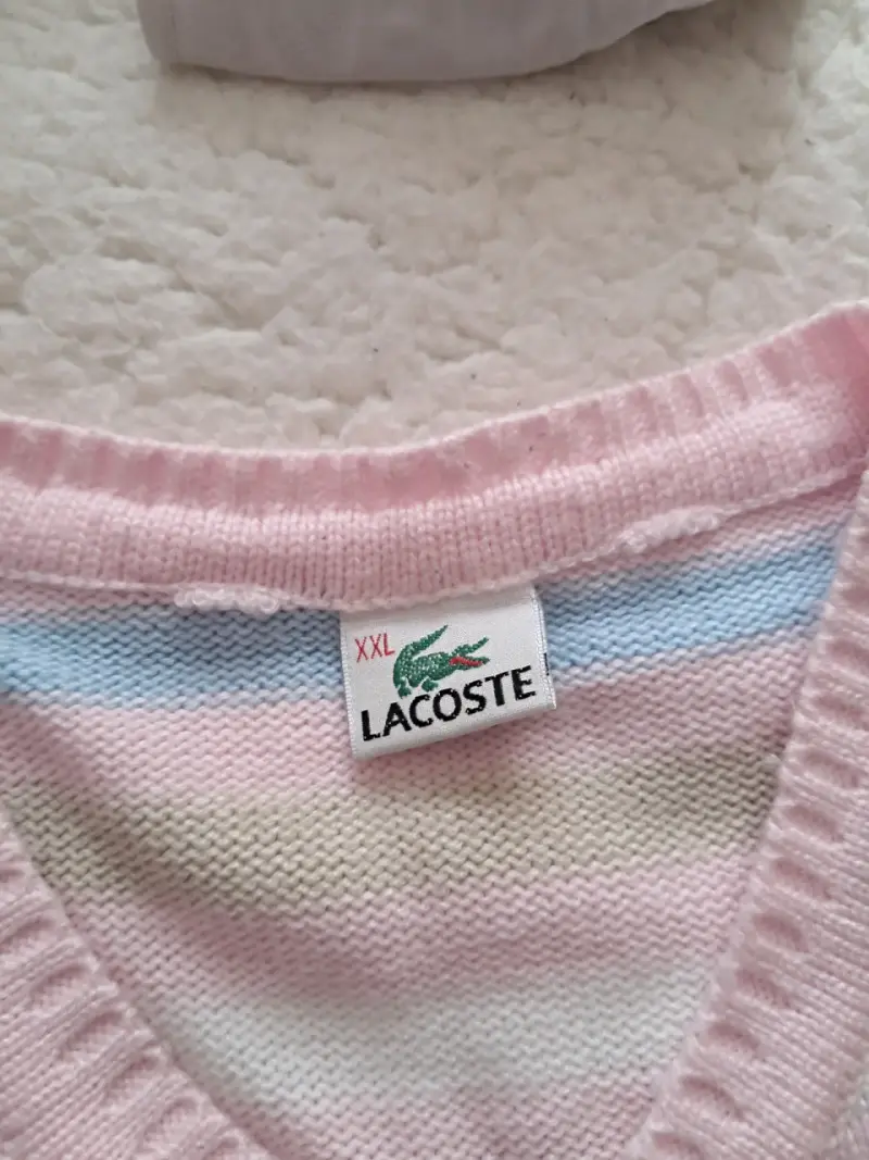 Suéter Lacoste a rayas pastel para mujer - 2