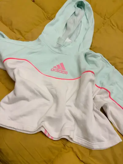 Conjunto deportivo Adidas mujer celeste y blanco - miniatura 1