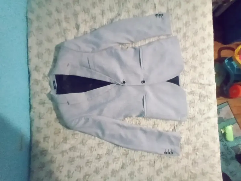 Traje formal gris claro para hombre talla 42 - 1