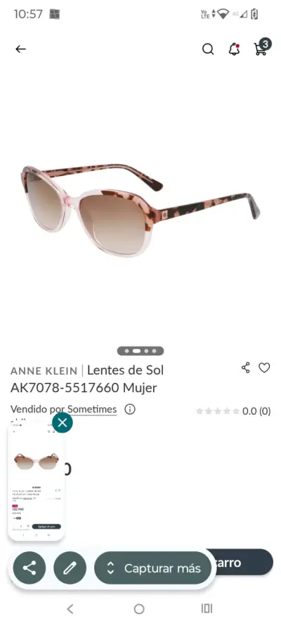 Lentes de Sol Anne Klein Mujer AK7078 - miniatura 4