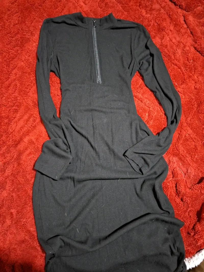 Vestido negro ajustado Fashion Nova con cierre - 3