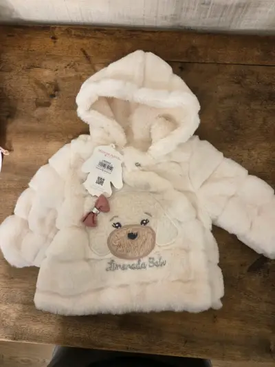 Chaqueta de bebé con capucha Limonada color crudo - miniatura 1