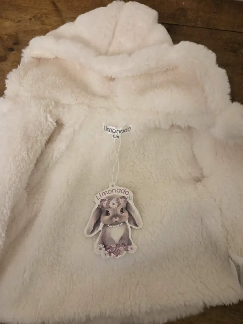 Chaqueta de bebé con capucha Limonada color crudo - 2