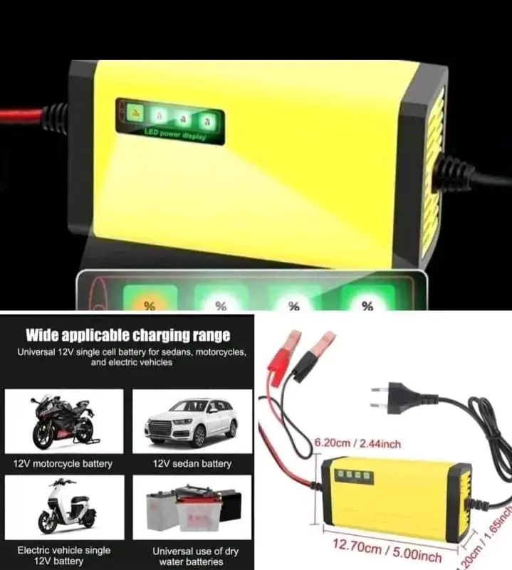 Cargador de Batería 12V para Autos y Motos