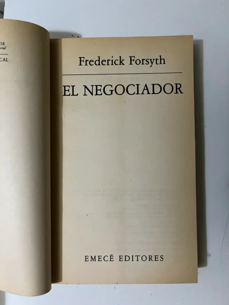 Libro 'El Negociador' de Frederick Forsyth - 2