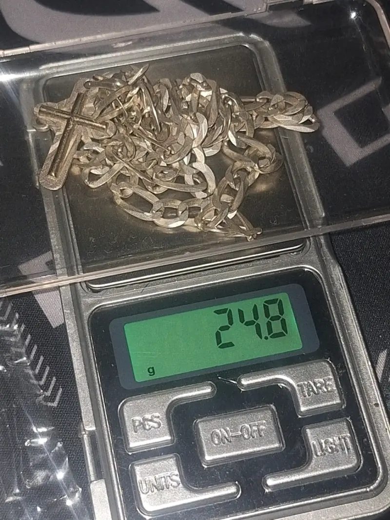 Cadena de plata 925 con cruz colgante plata y oro - 3