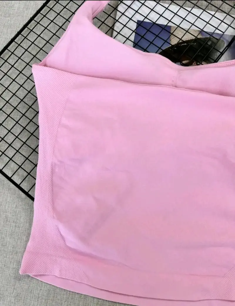 Top sin mangas rosa para mujer - 2