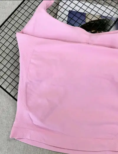 Top sin mangas rosa para mujer - miniatura 2