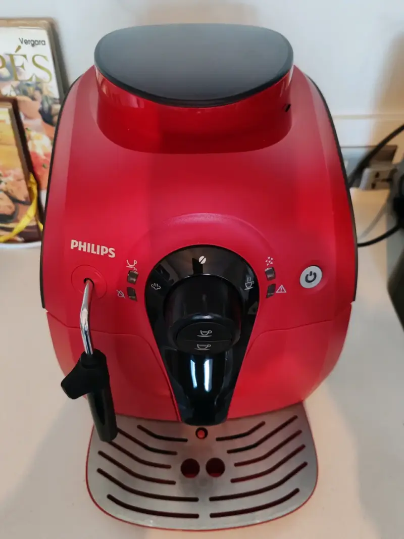 Cafetera espresso automática Philips roja - 5