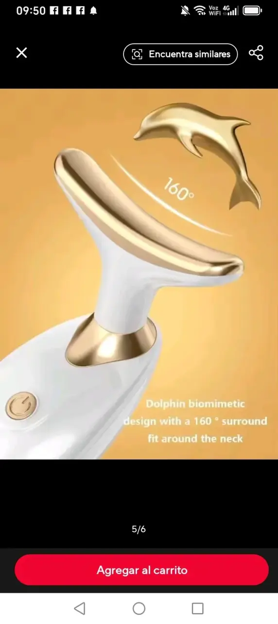 Masajeador facial y cuello diseño biomimético - 1
