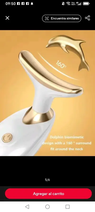 Masajeador facial y cuello diseño biomimético - miniatura 1