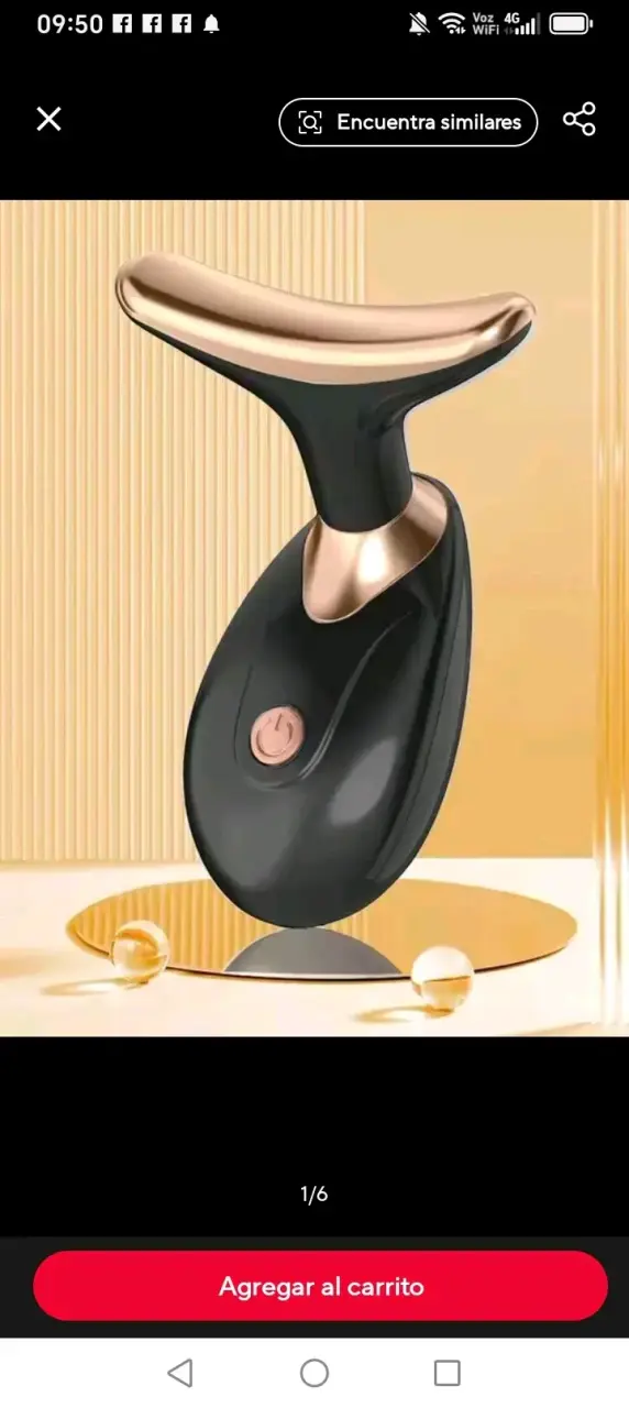 Masajeador facial y cuello diseño biomimético - 3