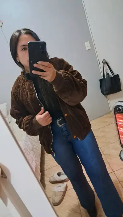 Chaqueta marrón cotele - miniatura 3