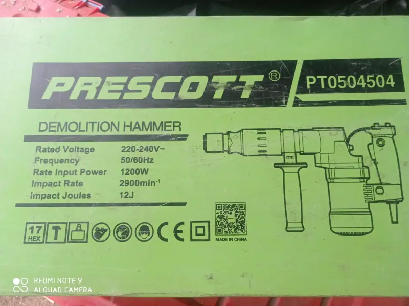 Martillo demoledor Prescott 1200W - 1