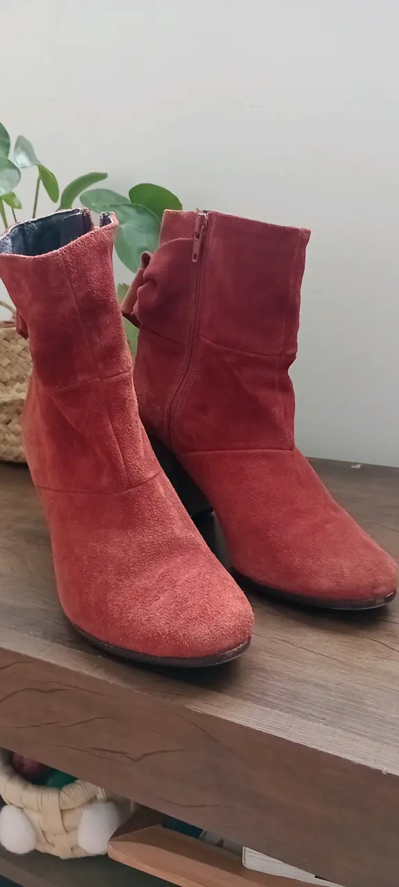 Botines de cuero en reno terracota talla 36 - 1