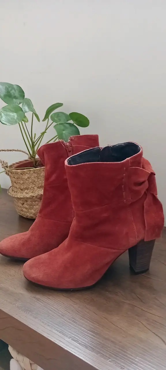 Botines de cuero en reno terracota talla 36 - 5