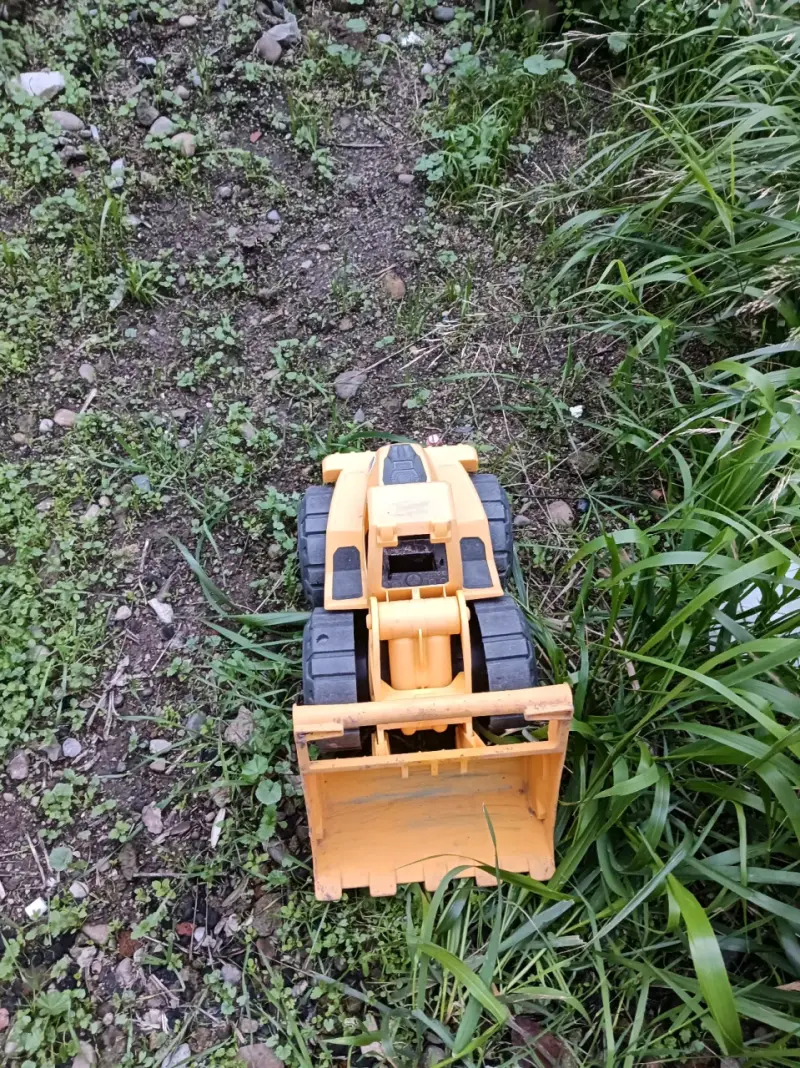 Tractor de juguete excavadora amarillo para niños - 2
