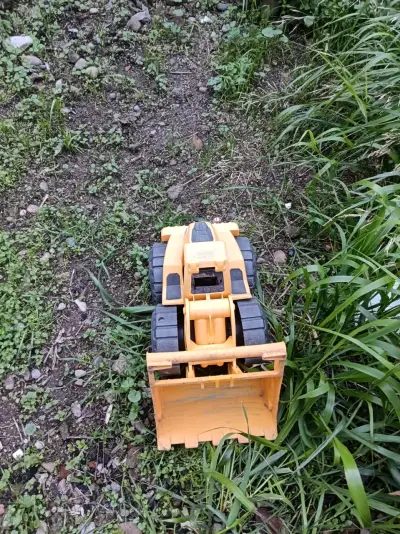 Tractor de juguete excavadora amarillo para niños - miniatura 2
