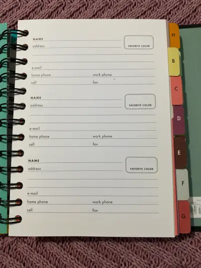 Libreta de Colores para datos personales - miniatura 4