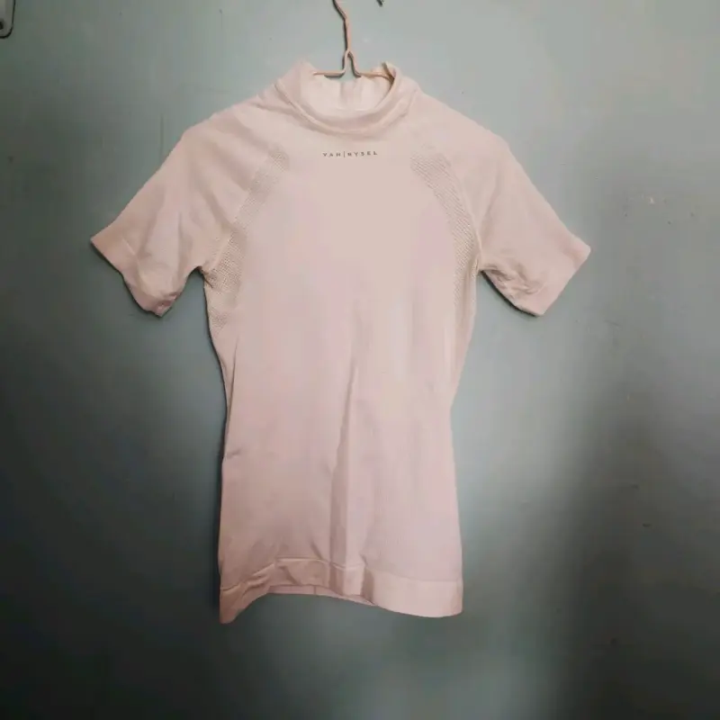 Polera deportiva blanca Van Rysel para hombre