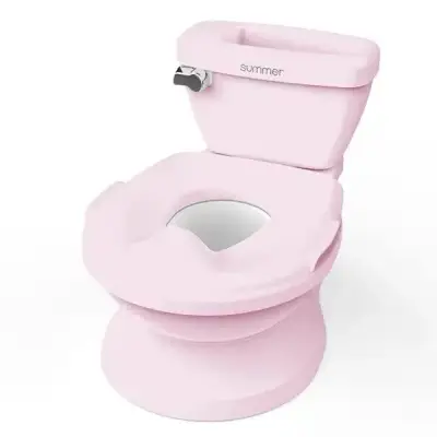 Orinal infantil rosa Summer con dispensador de toallitas - miniatura 1