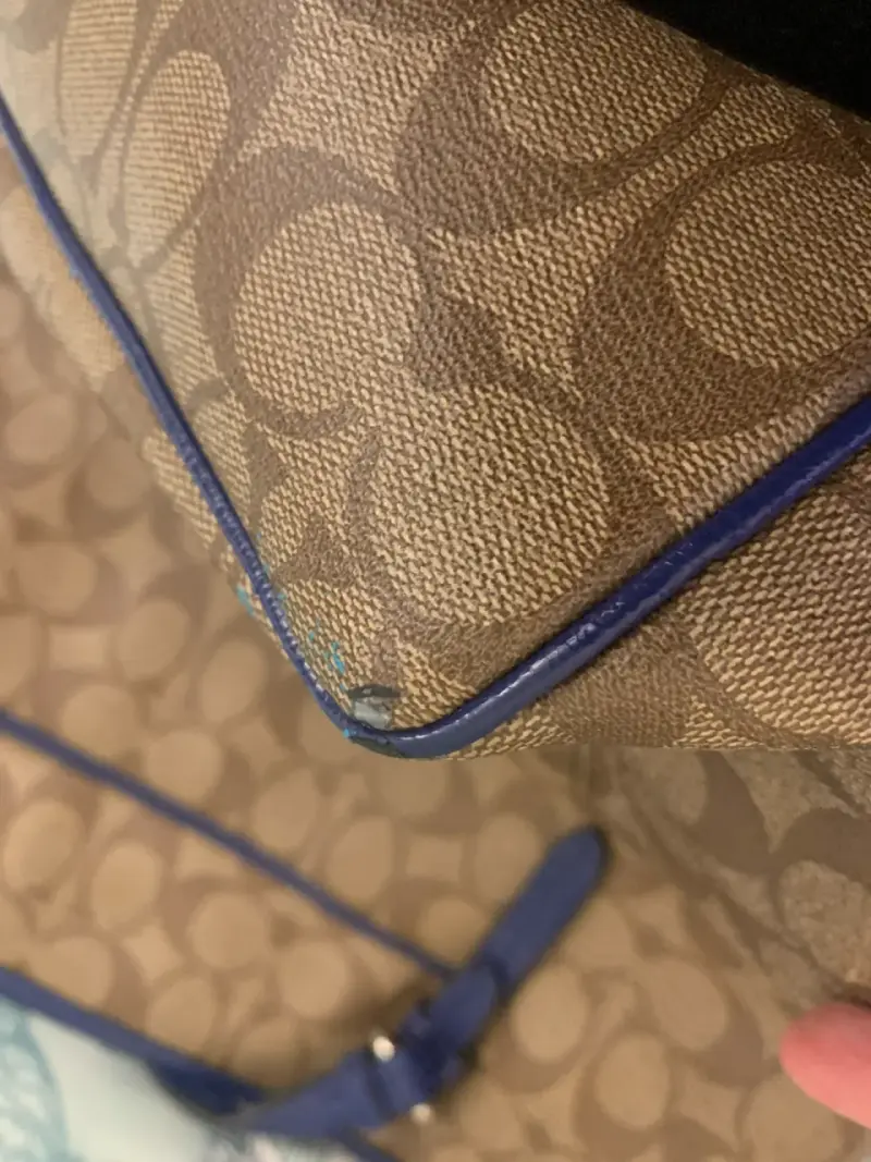 Bolso tote Coach marrón con detalles azules - 2