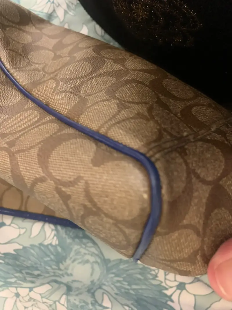 Bolso tote Coach marrón con detalles azules - 5