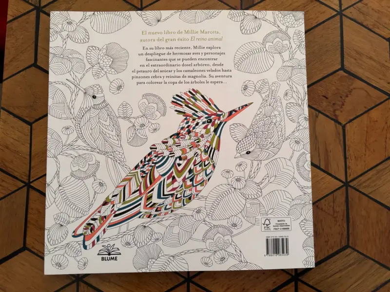 Libro para colorear 'Aves hermosas y otros tesoros' de Millie Marotta - 3