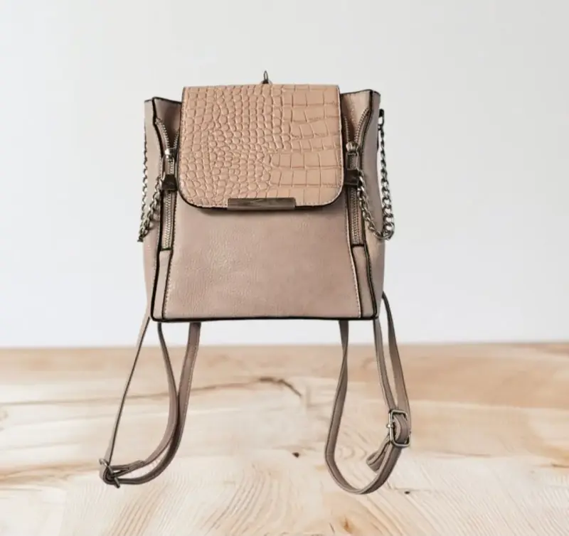 Bolso bandolera negro de cuero sintético - 2