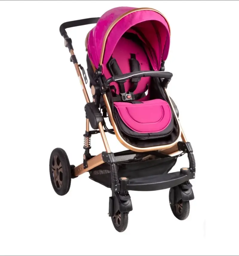 Coche de bebé Zeus rosa con diseño moderno - 2