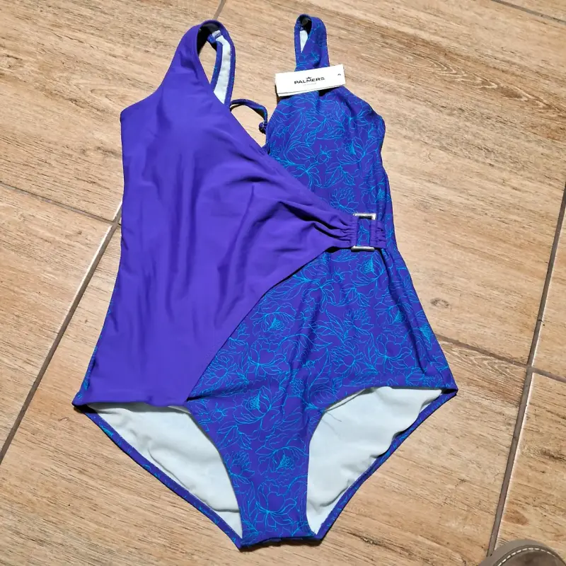Traje de baño enterizo azul Palmer's con diseño floral - 2