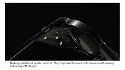 Lentes de sol Steampunk Shield Negros Cuero - miniatura 3