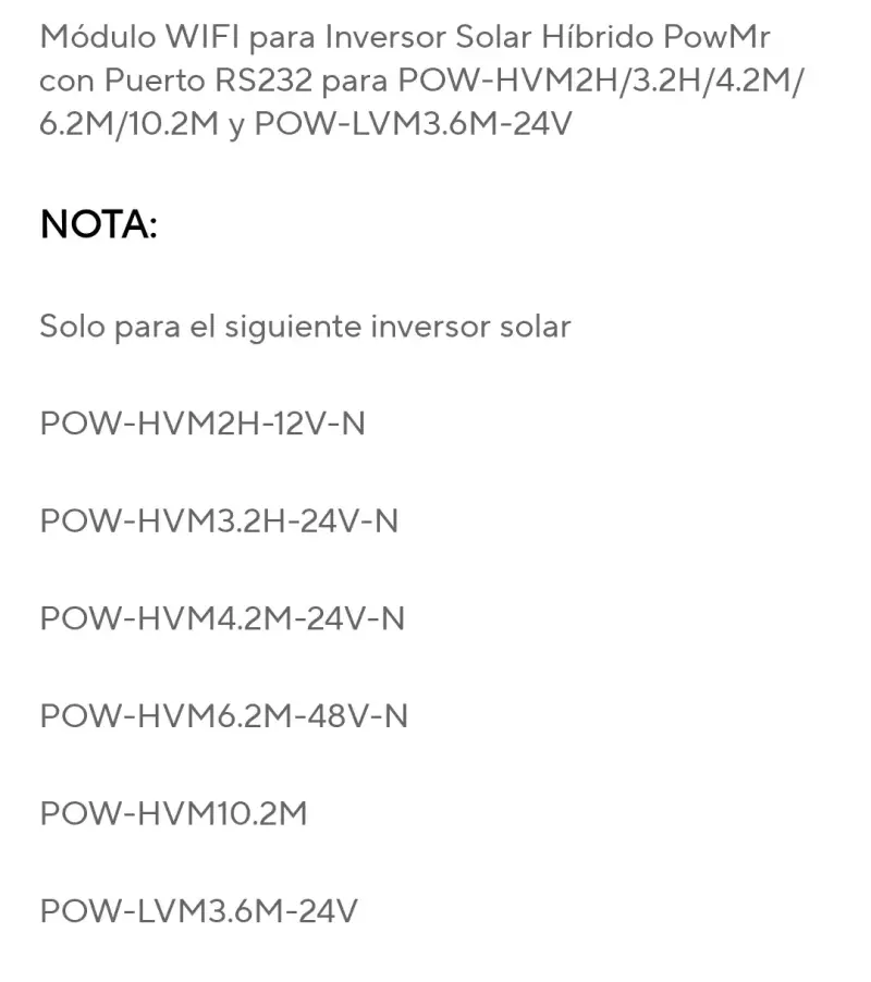 Módulo WiFi para Inversor Solar PowMr - 3
