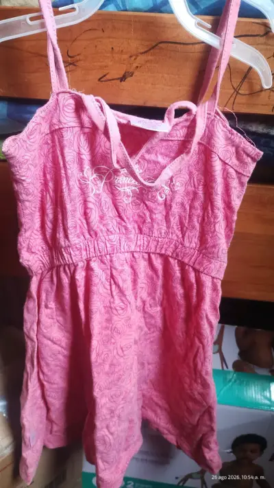 Vestido rosa Disney Princesa para niña - miniatura 1