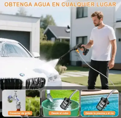 Hidrolavadora inalámbrica 3500 PSI con accesorios - miniatura 5